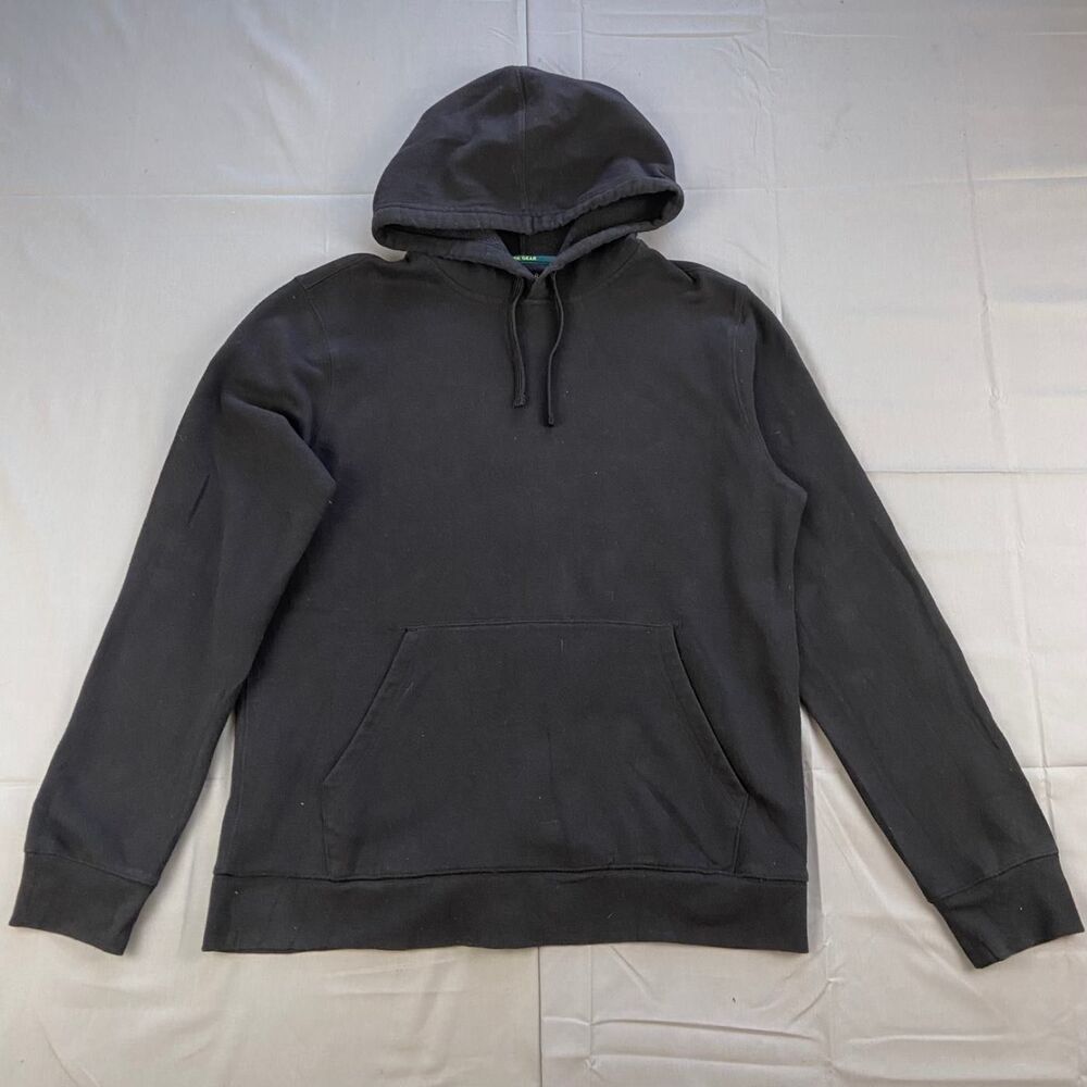 Tek Gear Men's M Black Ultrasoft Fleece Pullover Hoodie 55 Cotton 45 Polyester